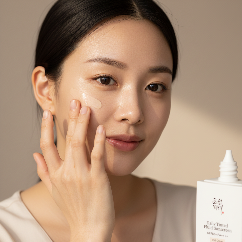 Tinted Sunscreen - Applying