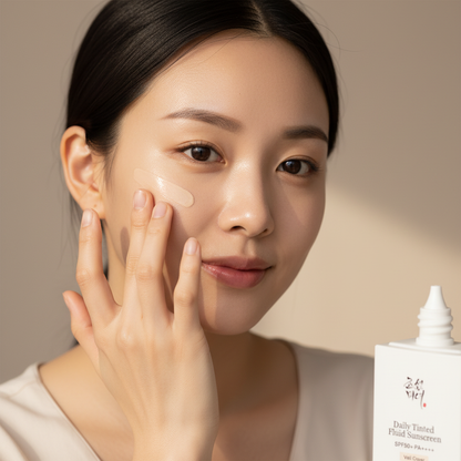 Tinted Sunscreen - Applying